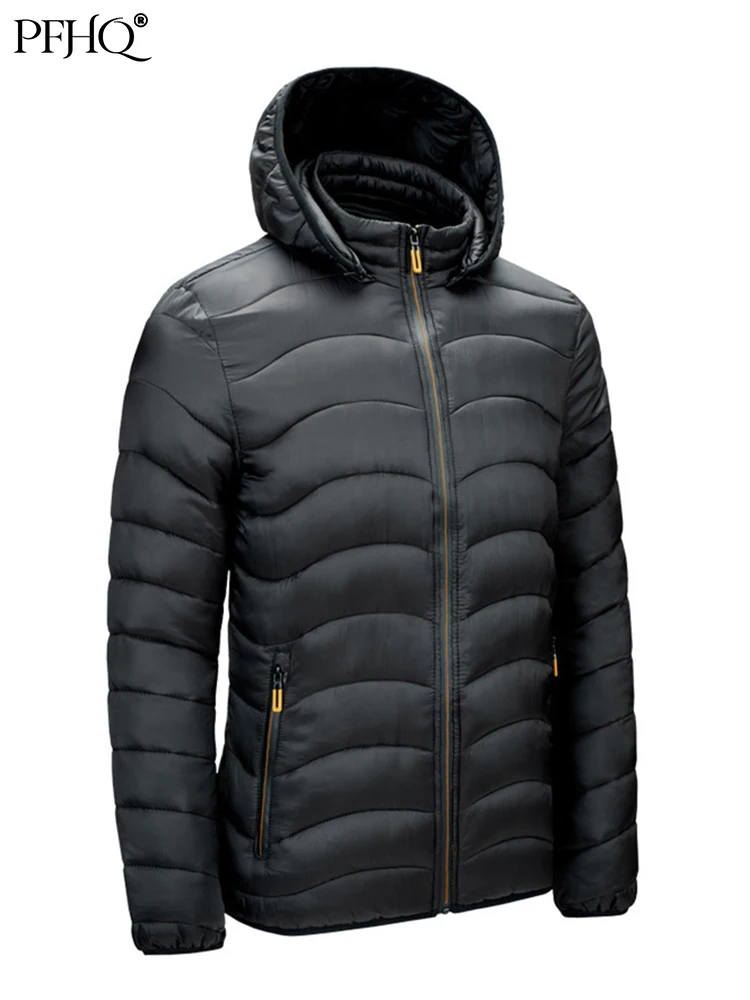 

2022 Модные мужские Новые осенне-зимние толстовки PFHQ с хлопковой подкладкой, Повседневная Уличная куртка, Молодежная легкая теплая куртка, од...