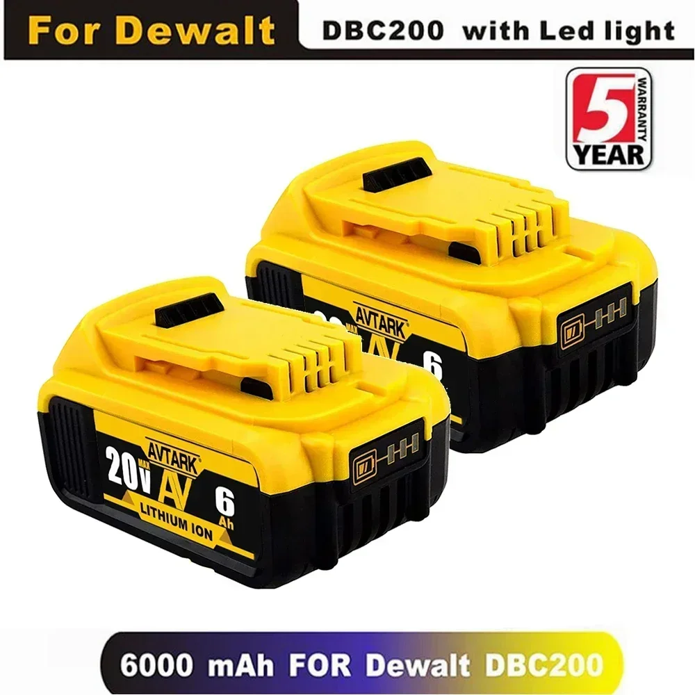 Аккумулятор для электроинструмента DeWalt DCB184 DCB181 DCB182 DCB200 20 в 8A 6A 18