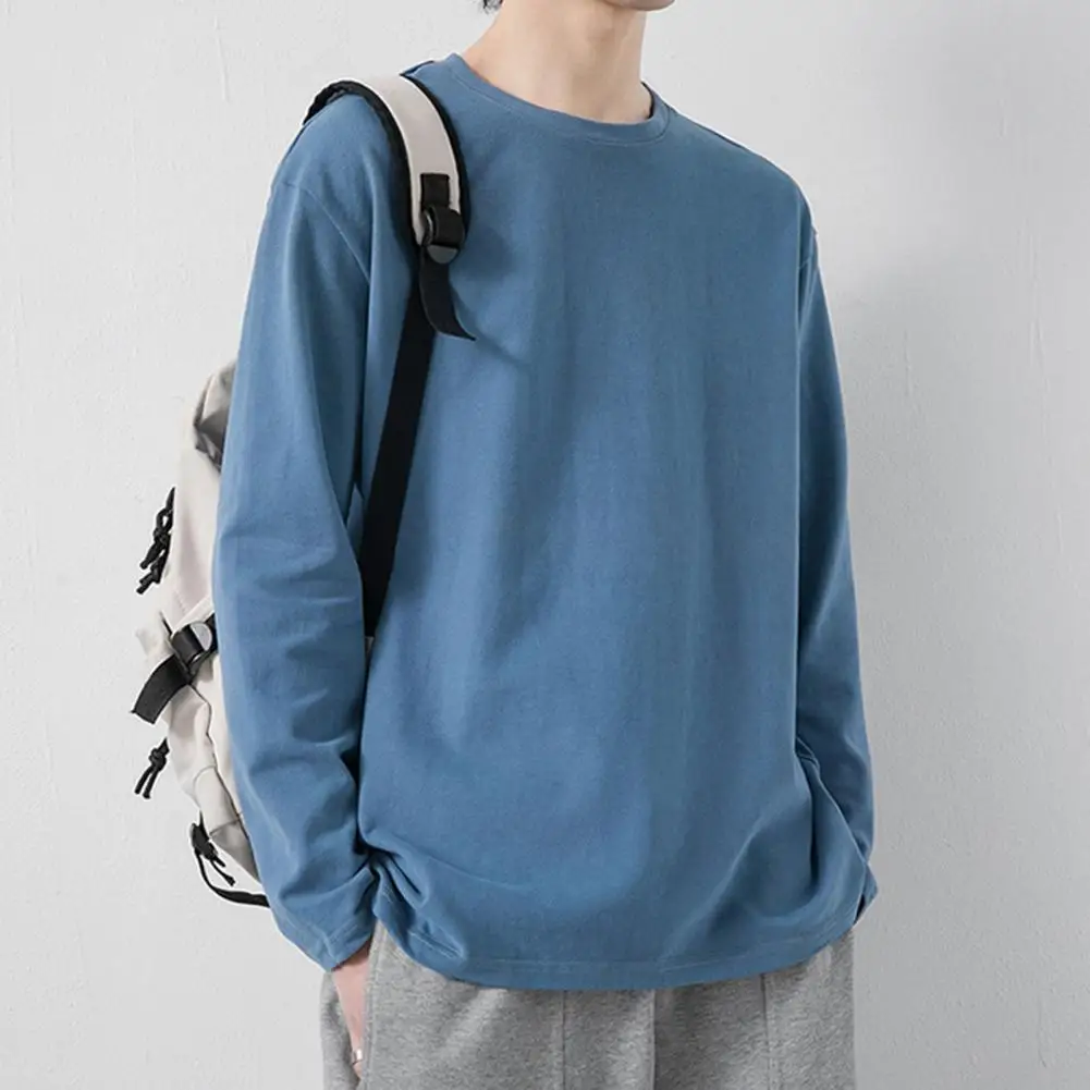 

Стильная мужская рубашка, удобная мужская футболка, повседневная однотонная мужская Базовая рубашка, Классический Топ