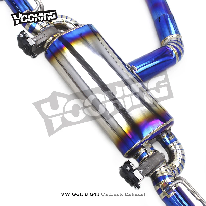 Фото Выхлопная система Yooking Titanium Muffler Pipe Escape для VW GOLF 8/MK8/GTI 2.0T (2020-2024) №4