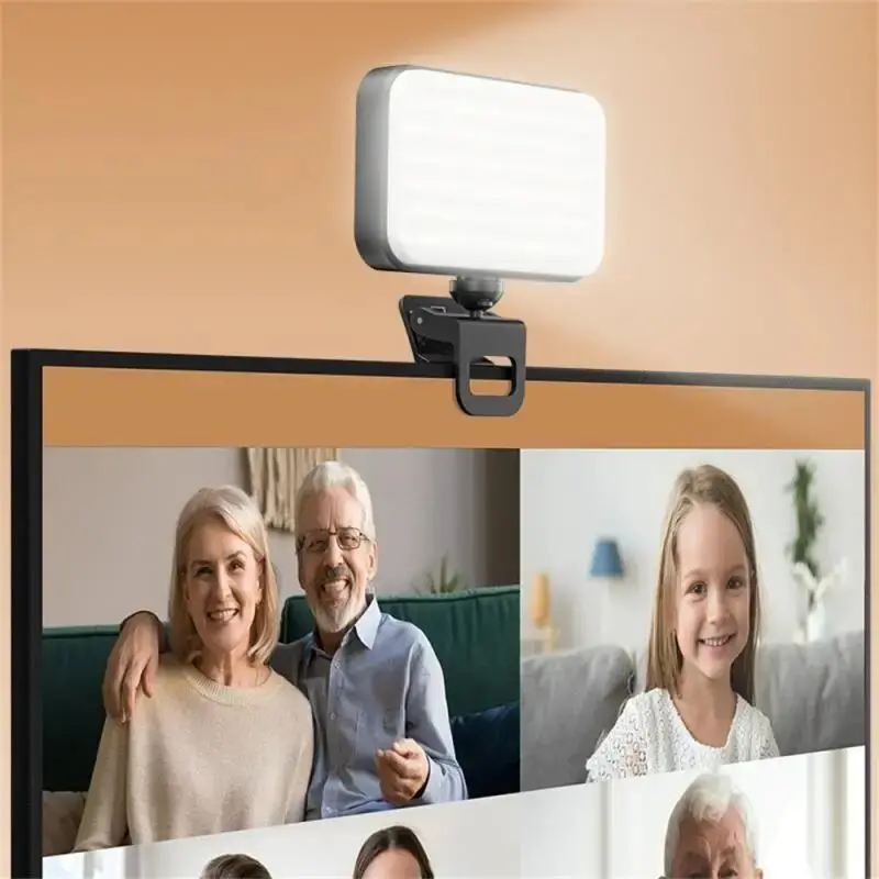 Фото Карманный светодиодный светильник COOL DIER для селфи, для iPhone, iPad, мобильных телефонов, ноутбуков, с креплением-клипсой, вспышка, кольцевая лампа для фото и видео, лампа для фотосъемки №3