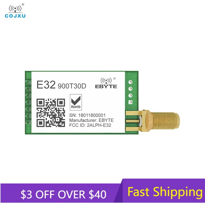 SX1276 LoRa Module TCXO 868/915MHz Wireless rf E32-900T30D ebyte Long Range Wireless Transceiver iot Transmitter Receiver