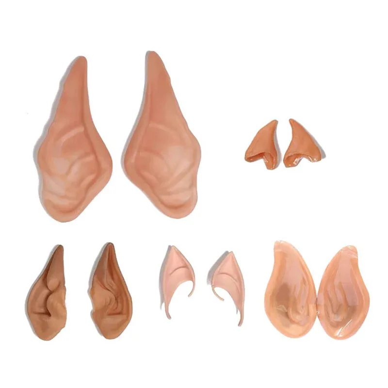 

Xmas Party Decoration Latex Ears Fairy Cosplay Costume Accessories Angel Elven Elf Photo Props Adult Kids Toys Halloween Supply