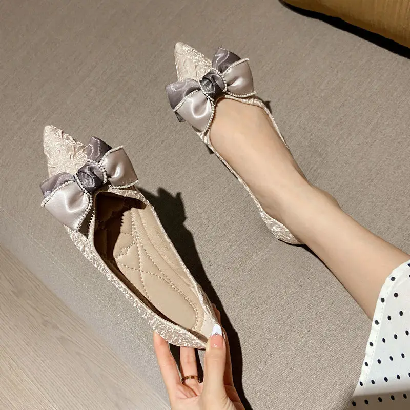 

Casual Women Flats Rubber Shoes Comfortable Ladies Office femme Party Pointed Toe Shoes zapatos de mujer 2022 cute shoes