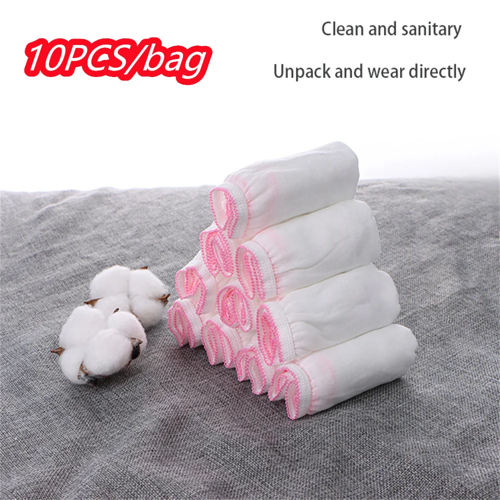 10PCS Disposable Underwear Pregnant Panties Cotton Postpartum Underpants Plus size for Big Women L to 3XL