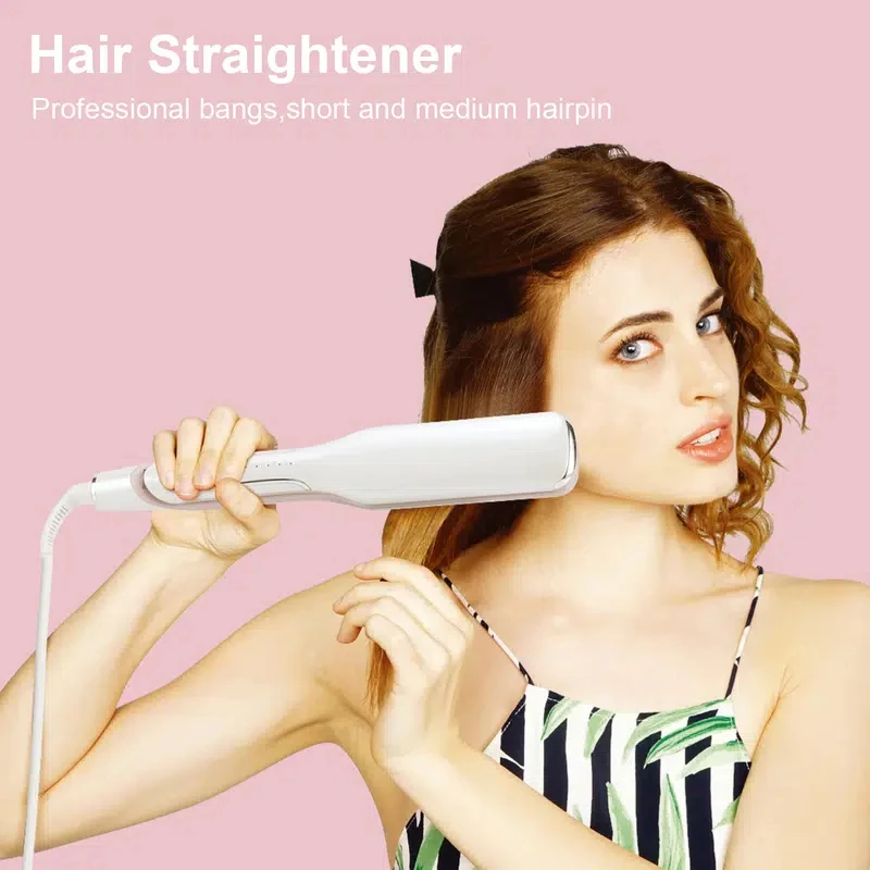 

Professional Hair Straightener Large Ceramic Straightener Suitable For All Hair Types Dual Voltage Temperature Adjustment