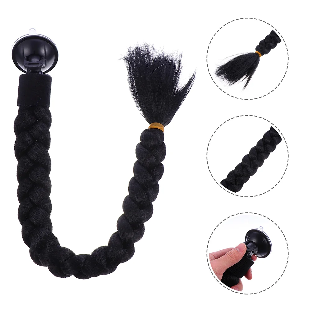 

2pcs Motorbike Helmet Wig Helmets Fake Braid Decoration for Motorcycle Bike