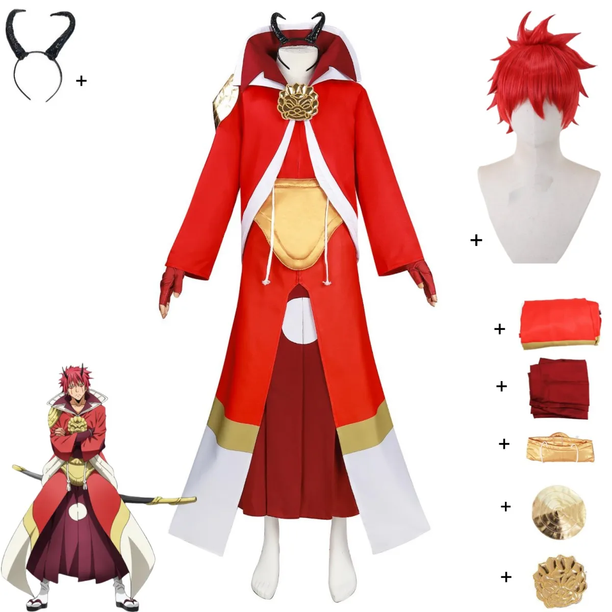 Костюм для косплея из мультфильма эдварга красные топы Униформа парик взрослых