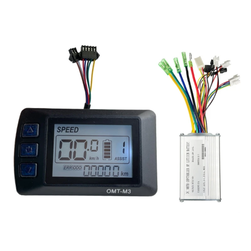 

New Ebike JN 15A Square Wave SM with Light Controller OMT-M3 Display for 36V/48V 250W/350W Electric Mountain Bike Kit