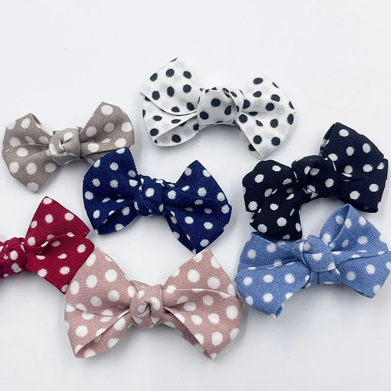 20 шт. разноцветные точки Ленточные банты Цветочные аппликации для шитья детская ткань P395