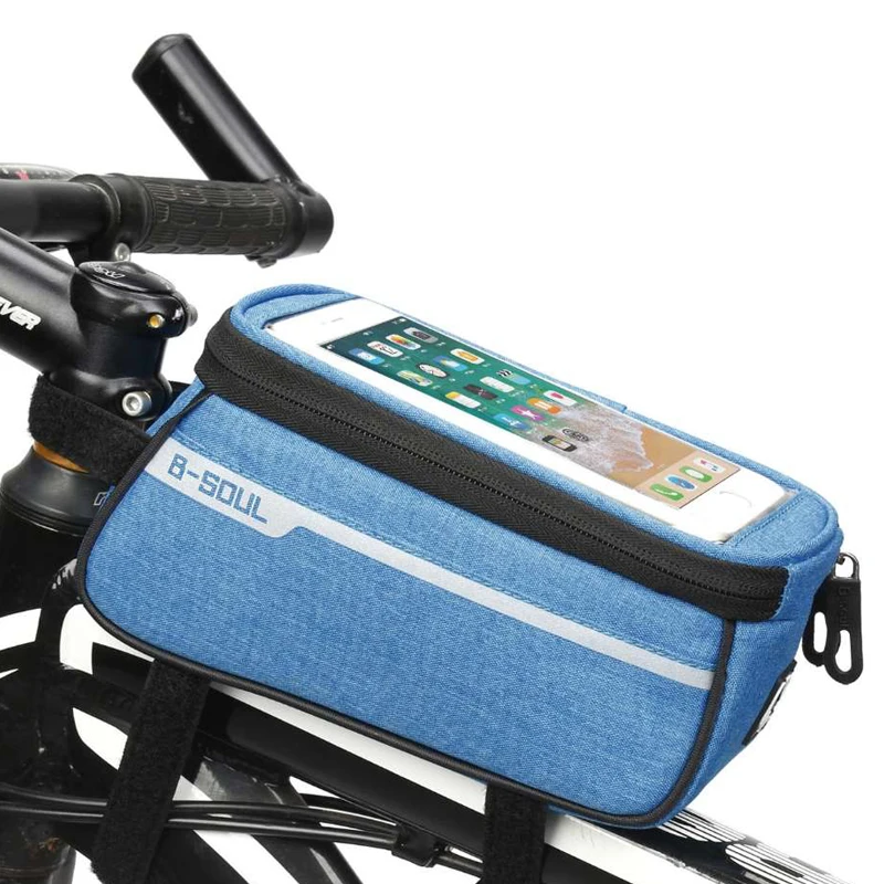 

Bicycle Bag Phone Mtb Bike Pannier Bag Wild Man Waterproof Frame Front Tube Touch Screen Cycling Accessories