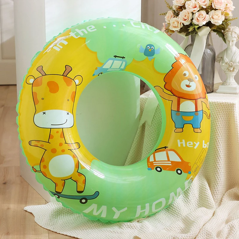 

Swimming Pool Rings Seat Animal Inflatable Swim Ring Float Circle Thickened Children's Underarm Animal Paradise Swimming Ring