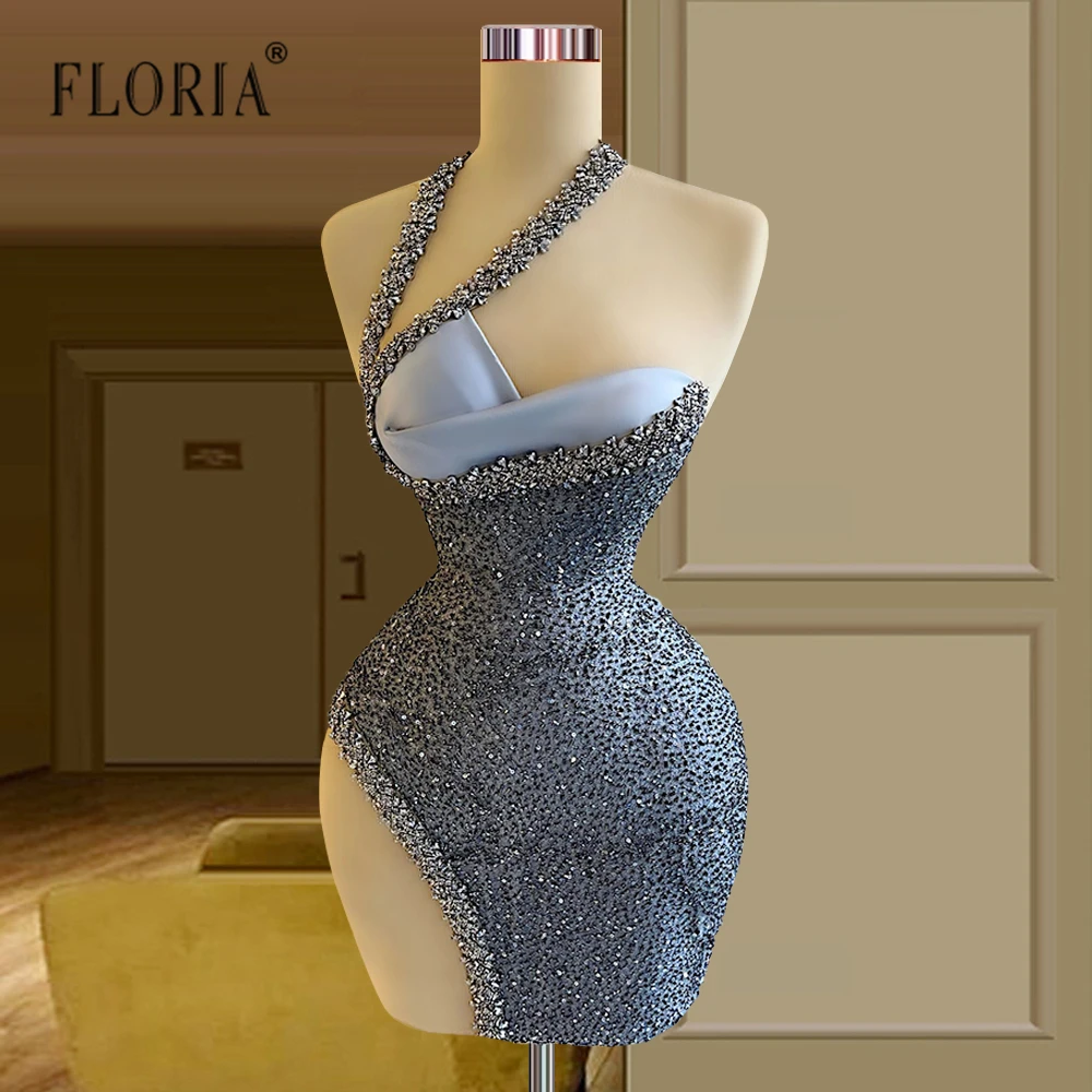 

Сексуальное женское коктейльное платье 2022, арабское платье с одним открытым плечом, платье с юбкой-годе для выпускного вечера, вечерние пла...