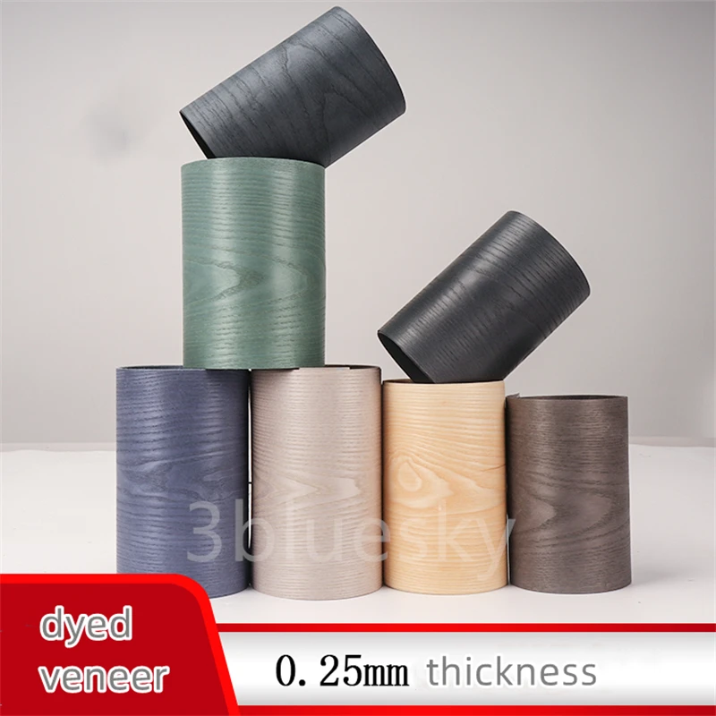 Натуральный деревянный шпон окрашенный белый ясень для мебели около 20x250 см 0 25 мм