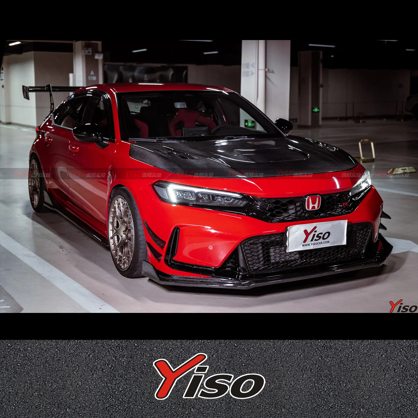 Фото Подходит для TypeR FL5: Модифицированный обвес из сухого карбона APR, боковые юбки APR, аэродинамический комплект TypeR FL5 APR. №3
