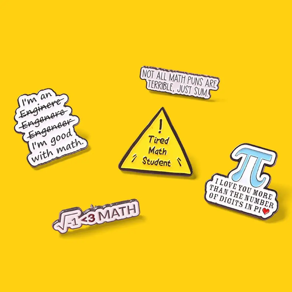 

Fashion Creative Cute Gifts Lapel Pin Pi (π) Enamel Pins Badges Math Brooches