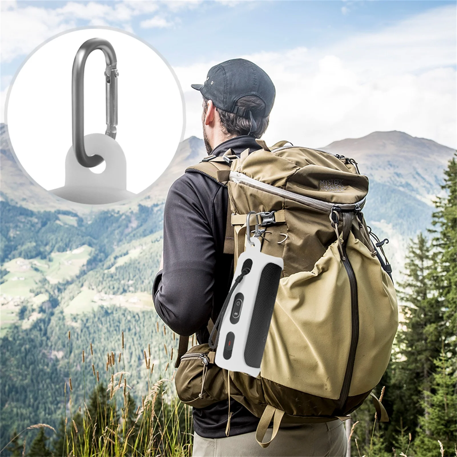 

Silicone Case For JBLFlip 6 Speaker Travel Carrying Pouch Protective Cover Waterproof Portable Cases Sleeve With Carabiner