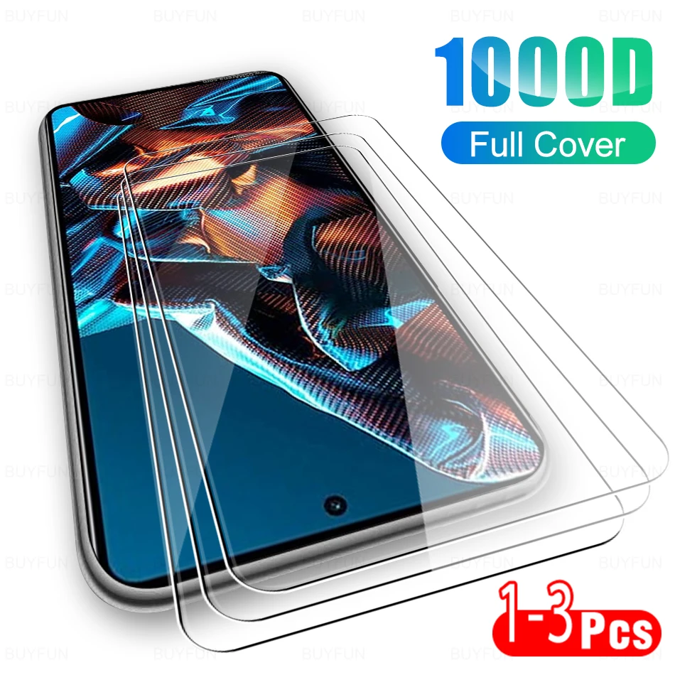 3 шт./2 шт./1 шт. Защитное стекло для Xiaomi Poco X5 Pro 5G M5 4G M3 Pro X3 NFC X3pro X2 F2pro F3 F4 GT X3GT чехол Защитная пленка