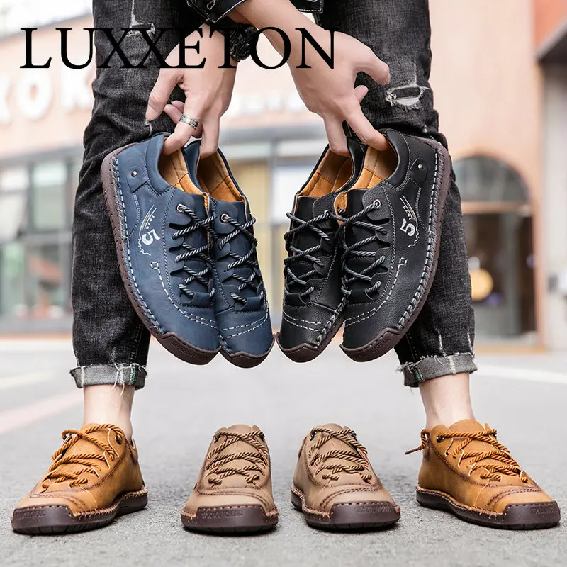 

Mens Leather Casual Shoes Outdoor Walking Sneakers Leisure Holiday Driving Soft 2021
