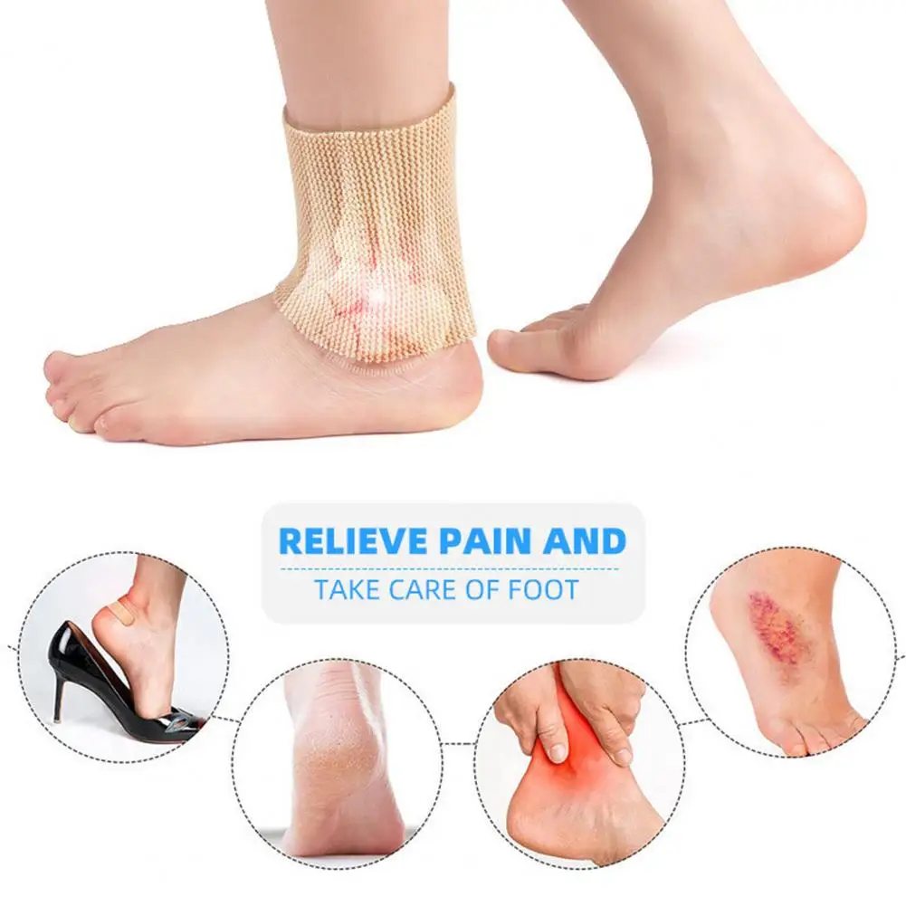 

1Pc Ankle Support Cover Sock Wear Resistant High Elasticity Skin-touhing Relieve Pain Cover Swelling Arch Heel Sock for Sports