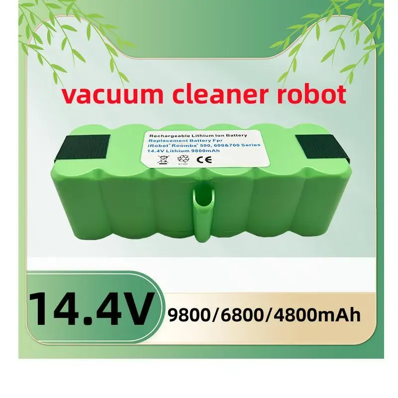 

Powtree 14.4V 9800mAh Li-ion Rechargeable Battery For iRobot Roomba 500 550 620 650 760 770 800 14.4 V vacuum cleaner robot