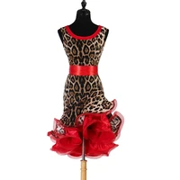 women latin competition dance skirt 2022 new leopard latin dancing dress adult standard rumba samba latin diamond dance skirt