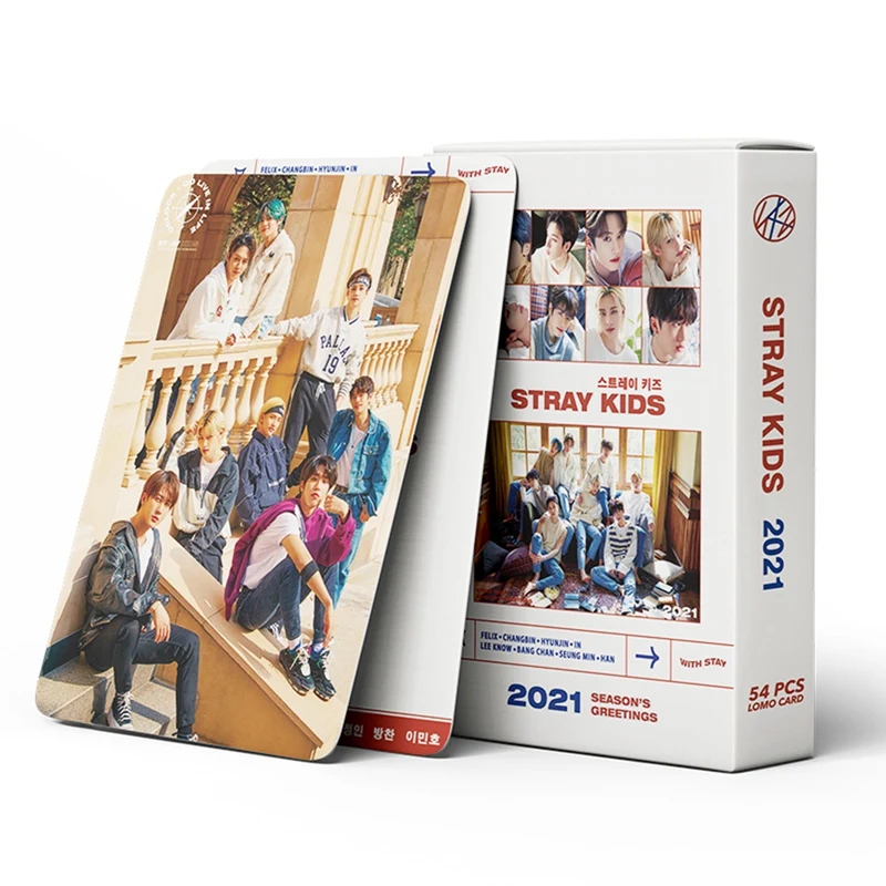 

54PCS/Set Kpop STRAY KIDS New Album NO EASY Photo Cards HD Printed Postcard LOMO Cards for Fans Gift Accessories