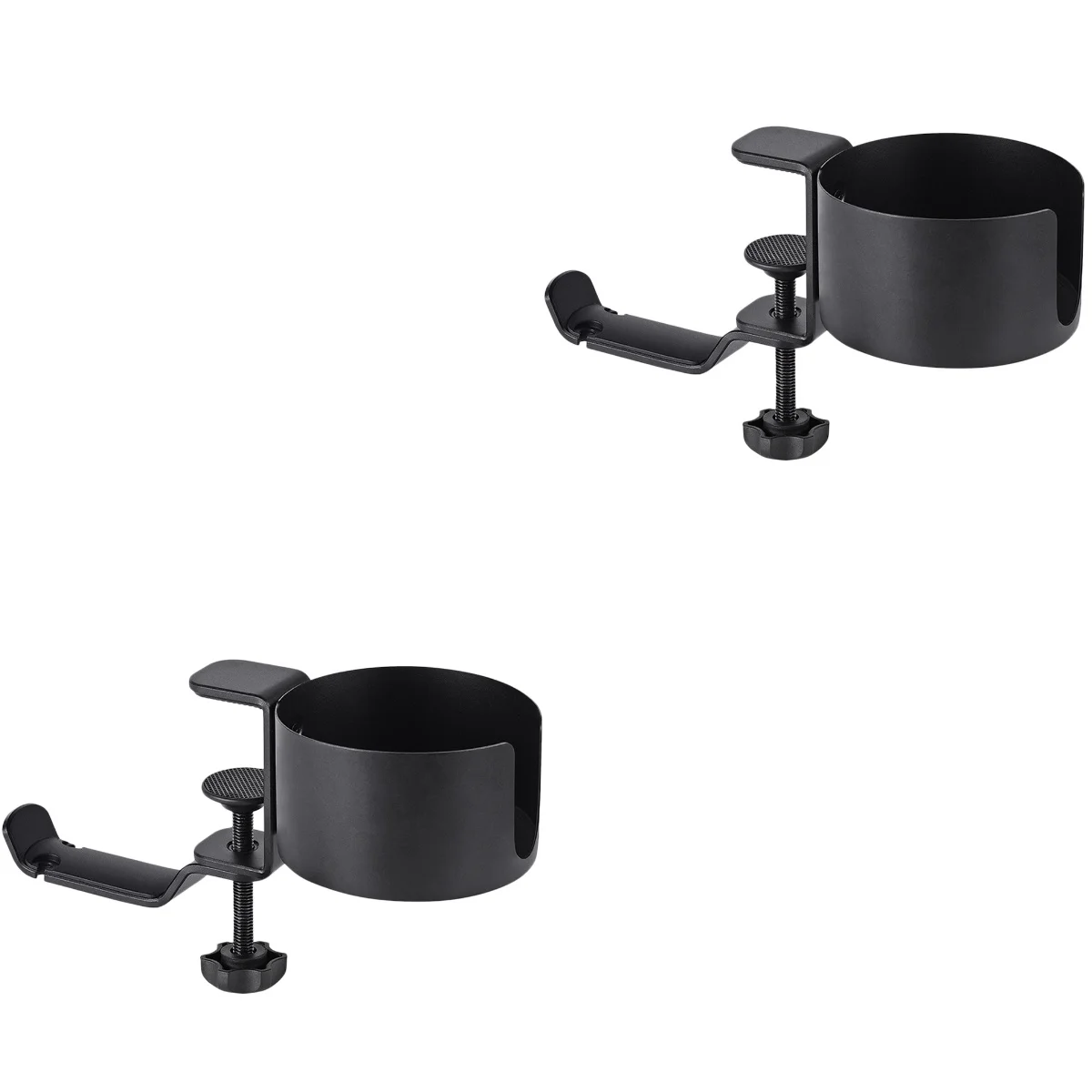 

2pcs Headset Holder Multipurpose Aluminum Alloy Water Cup Holder Headset Hanger