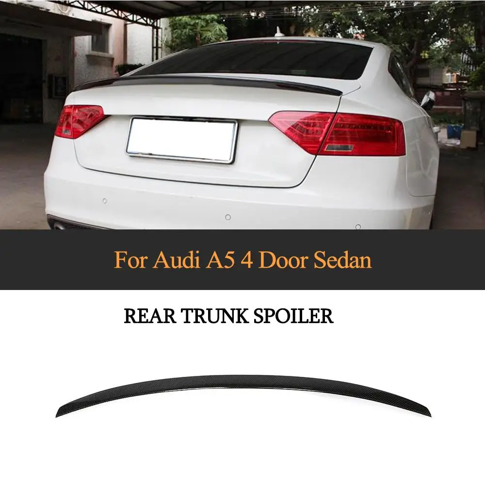 

Carbon Fiber Car Rear Wing Spoiler For Audi A5 Sedan 2009 - 2016 Rear Trunk Spoiler Wing Boot Lid