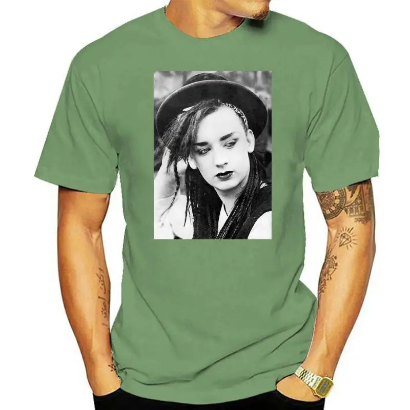 

Boy George White T-Shirt - Ships Fast! High Quality! Men Tee Shirt Tops Short Sleeve Cotton Fitness T-Shirts