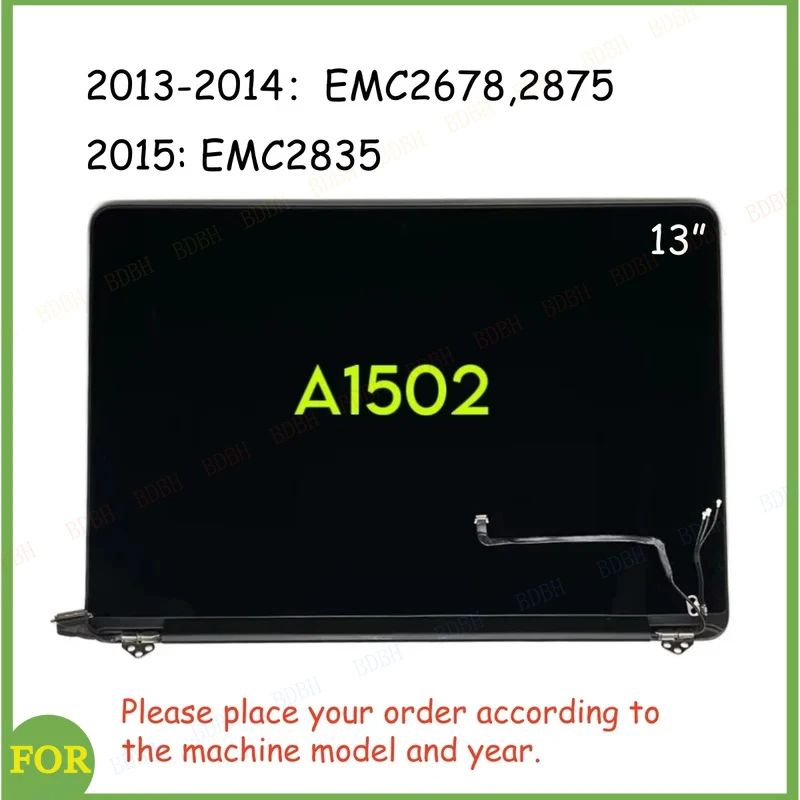 Фото Проверенный BDBH серебристый ЖК-экран A1398 15 дюймов в сборе для MacBook Pro/Air 13