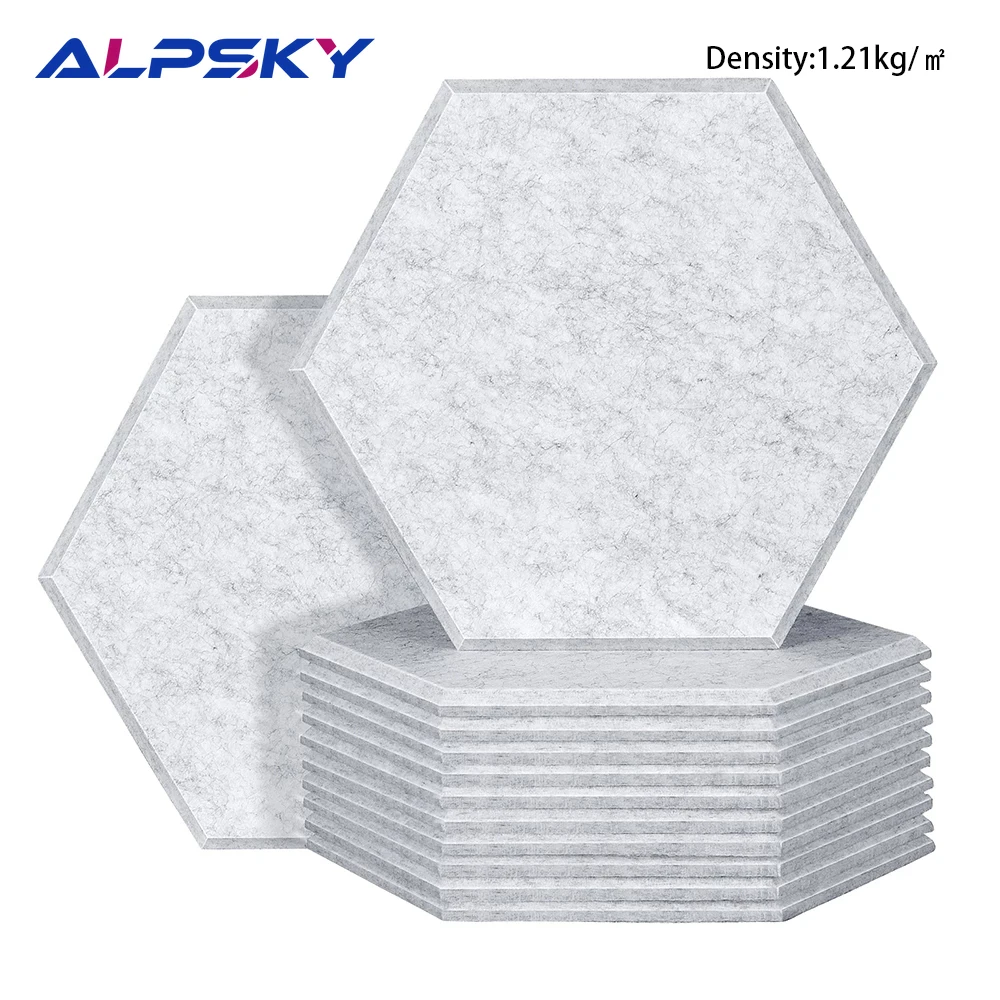 

12 Pcs Hexagon Sound Proof Acoustic Panel Soundproofing Wall Panels Home Decor Bedroom Kids Nursery Noise Insulation Wall Decor