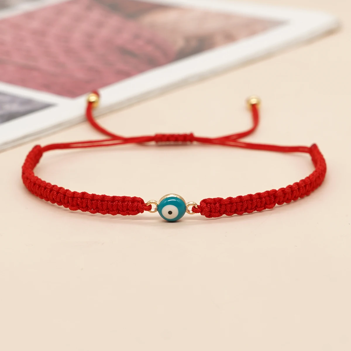 

Red Rope Lucky Braided Bracelet Evil Eye Friendship Charm Bracelets Handmade Jewelry Gift for Women Teen Girl Summer Pulsera