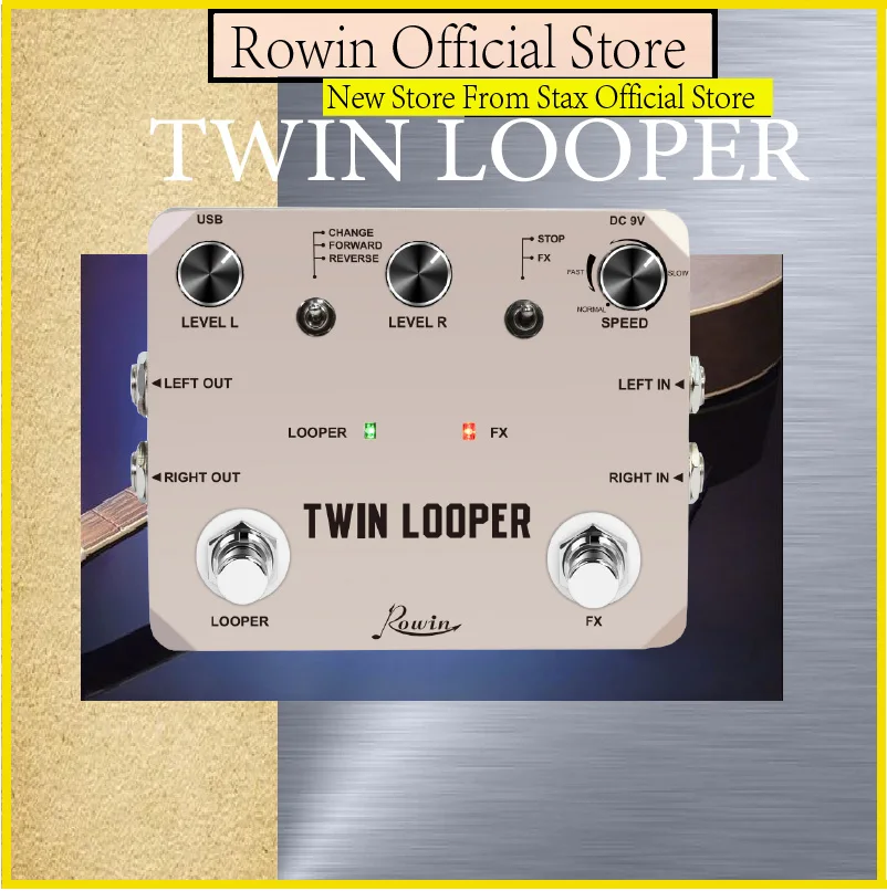 Rowin LTL-02 Twin педаль петлителя обновляет раньше для электрогитары 10