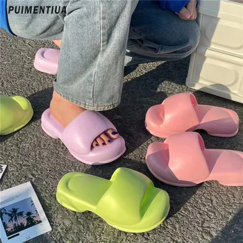 Summer Platform Wedge Slippers for Women EVA Soft Cloud Slides Outdoor Beach Non-slip Sandals Cute Female High Heel Flip Flops 1