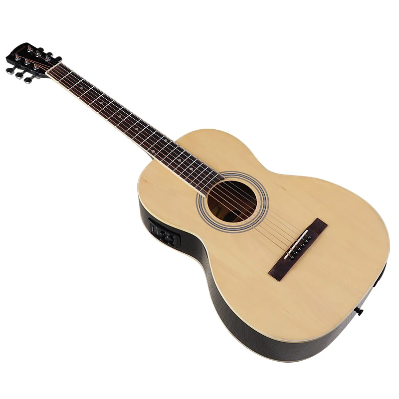 

6 String Electric Acoustic Guitar High Gloss Finish Full Basswood Body 38 Inch Full Size Design Folk Guitar With EQ