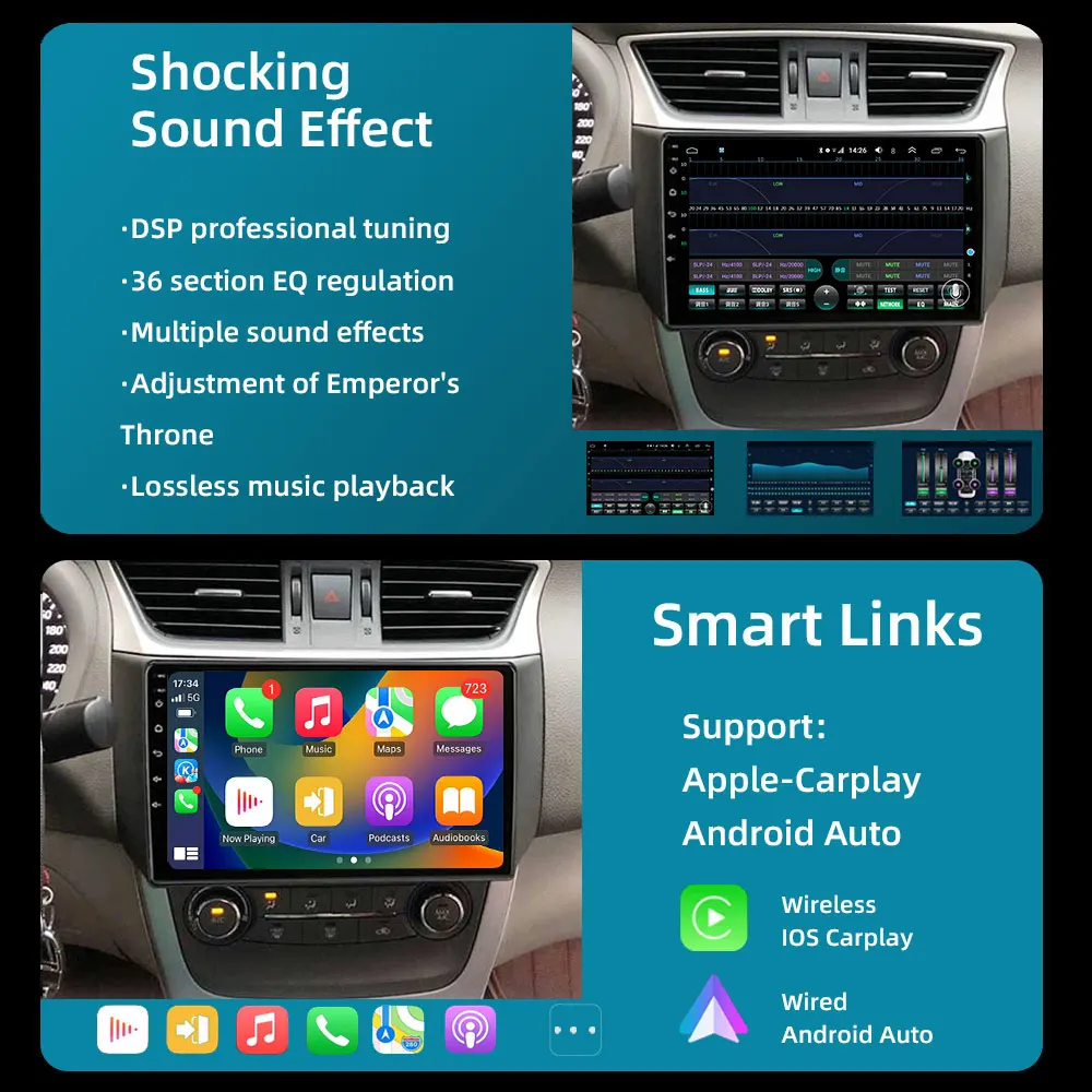 Мультимедийный видеоплеер Jodofo для Nissan Sylphy B17 Sentra 12 Carplay Android 10 автомобильное радио