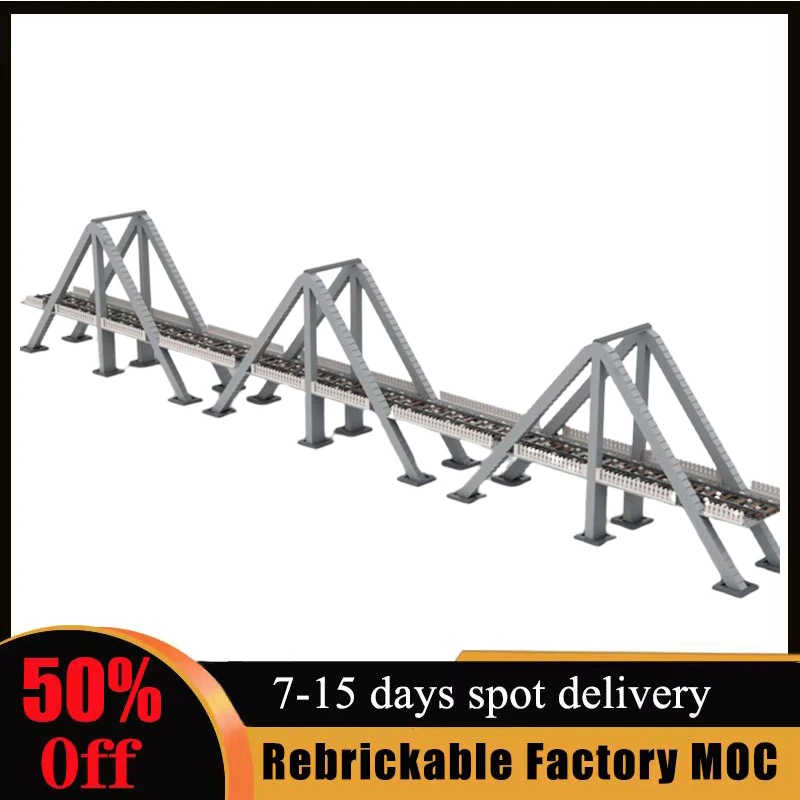 

2151pc Triangle Single Way Bridge Building Blocks City Train Technology Bricks DIY MOC Assembly Model Display Toys Set Xmas Gift