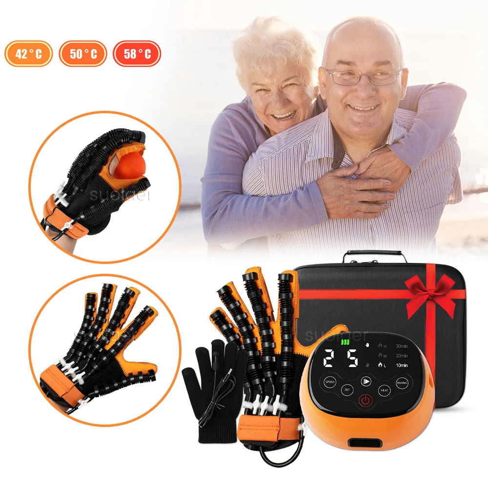 

Heatable Rehabilitation Glove Robotic Hemiplegia Finger Trainer Robot Gloves Stroke Physiotherapy Tools Hand Exercise Equipment