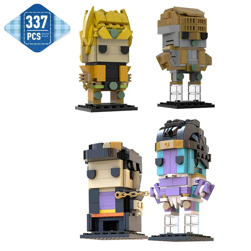 

Moc Anime Bizarre Adventured Jotaroal Platinum Brando The World Building Blocks Action Figures Bricks Assembly Toys for Children