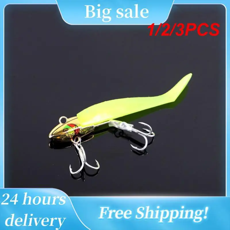 

1/2/3PCS Soft Tail Fake Bait Three Hooks Precise Fish Luring Electroplating Process Small And Exquisite Throw Far Lure Lure 10g