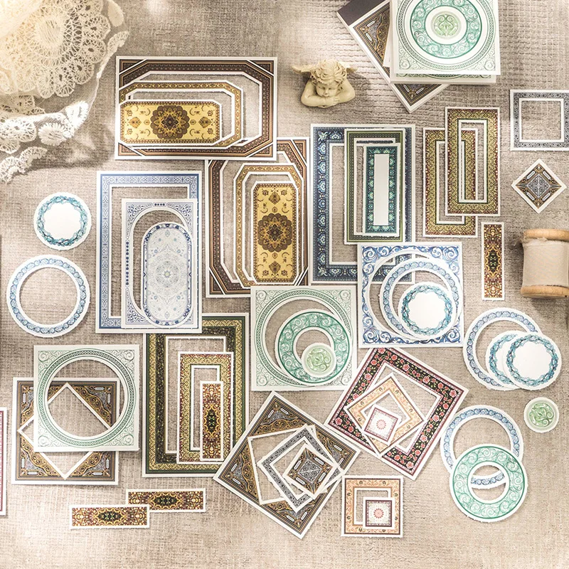

30 шт. винтажные Цветочные узорные рамки геометрической формы полые Diy Скрапбукинг Бумага искусство ручной работы материалы