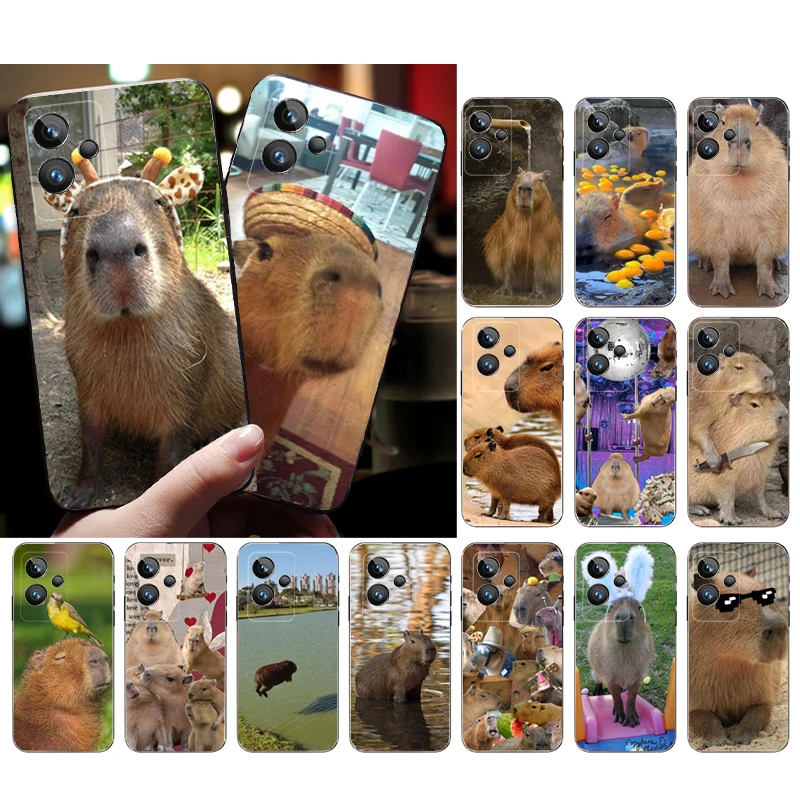 

Cute Animal Capybara Phone Case for OPPO Realme 10 Pro Plus 9 8 7 6 Pro GT 2 Pro X2 Pro C21Y C11 X3 SuperZoom Funda
