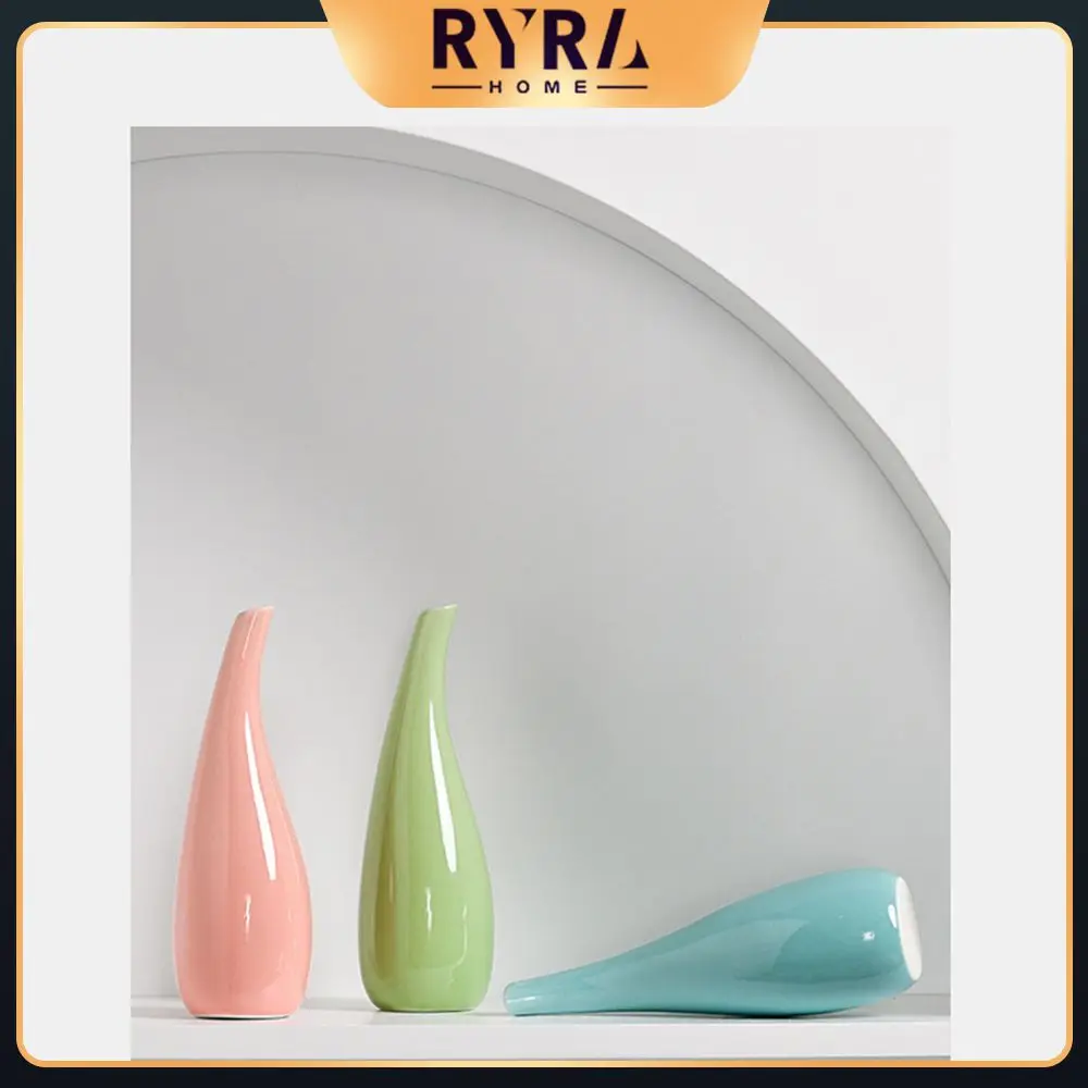 

Simple Water Droplet Shaped Ceramic Vase Dining Table Decoration Wedding Decoration Nordic Home Living Room Decoration Vase