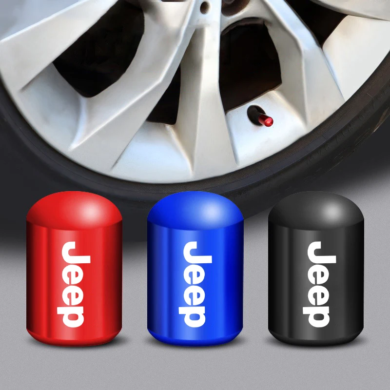 4 шт. колпачки для клапанов автомобильных шин Jeep Renegade Patriot Wrangler Cherokee Compass Trail Hawk Liberty