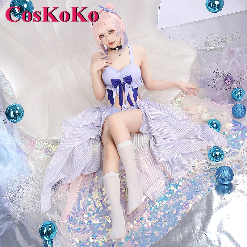 

CosKoKo Sangonomiya Kokomi Cosplay Anime Game Genshin Impact Costume Sweet Lovely Swimwear Summer Wear Role Play Clothing