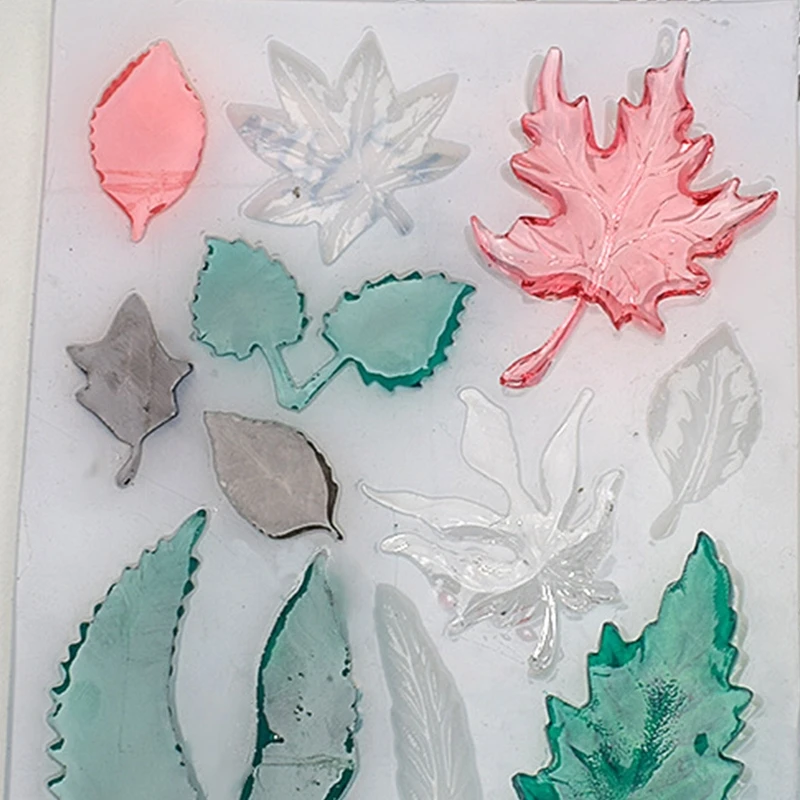 

Кленовый мятный лист брелок силиконовая форма с отверстием брелок подвеска