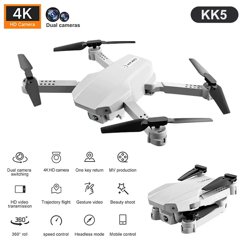 Квадрокоптер KK5 UAV 4k HD складной с дистанционным управлением