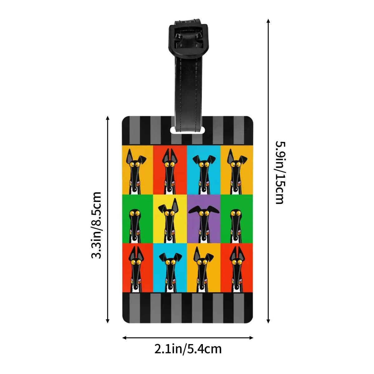 Багажная бирка на заказ Greyhound Semaphore для чемоданов милые багажные бирки собак Whippet