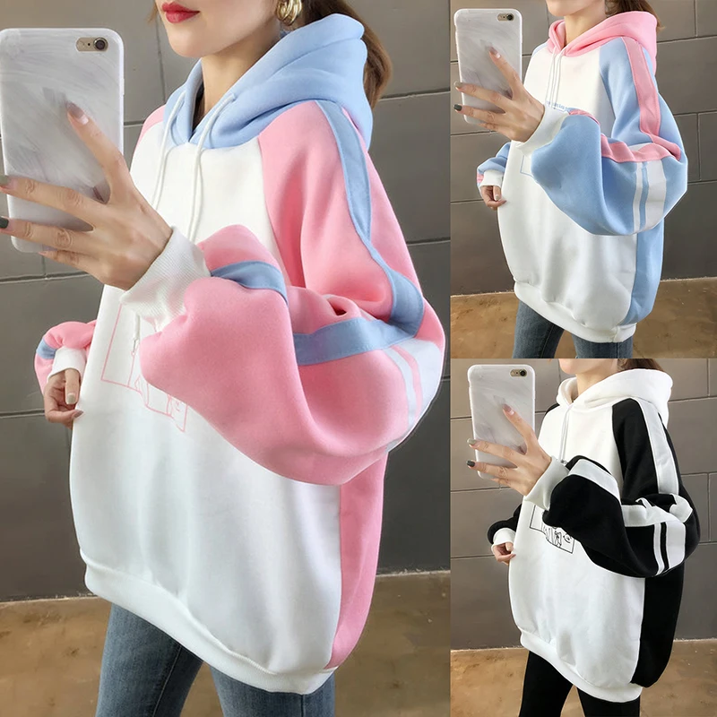 

2021 Kpop Oversize Cute Sweatshirt Kawaii Cartoons Hoodies Top clothes Hoody Winter Women's Hoodies Full Lover